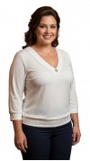 Magda blúz krém színű tűpettyes Magda blúz krém színű tűpettyes